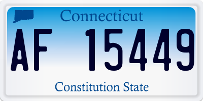 CT license plate AF15449