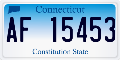CT license plate AF15453