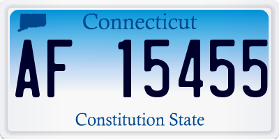 CT license plate AF15455