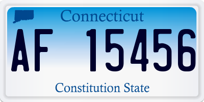 CT license plate AF15456