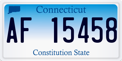 CT license plate AF15458