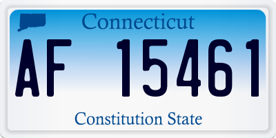 CT license plate AF15461