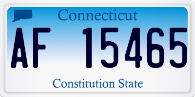 CT license plate AF15465