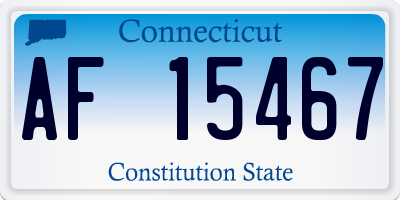 CT license plate AF15467