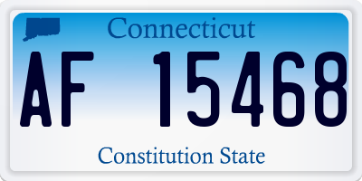 CT license plate AF15468