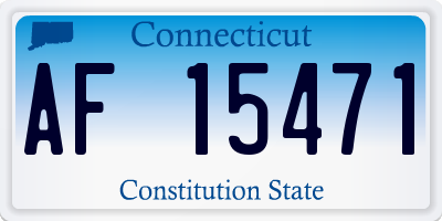 CT license plate AF15471