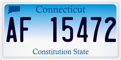 CT license plate AF15472