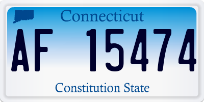CT license plate AF15474