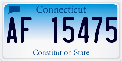 CT license plate AF15475