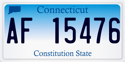CT license plate AF15476