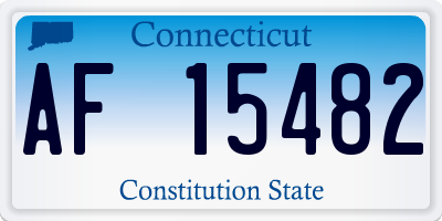 CT license plate AF15482
