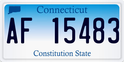 CT license plate AF15483