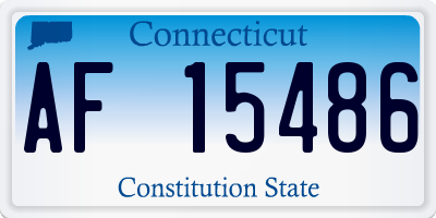 CT license plate AF15486