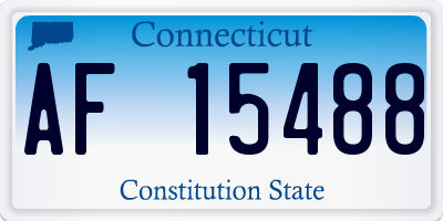 CT license plate AF15488