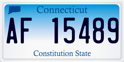 CT license plate AF15489