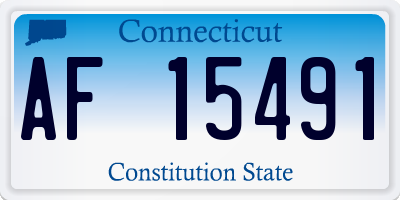 CT license plate AF15491