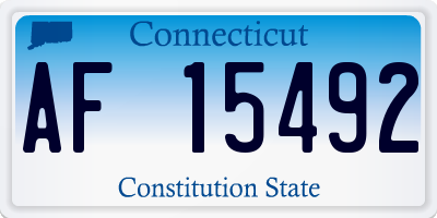 CT license plate AF15492