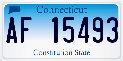 CT license plate AF15493