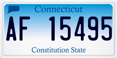 CT license plate AF15495