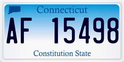 CT license plate AF15498