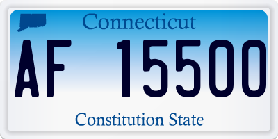 CT license plate AF15500