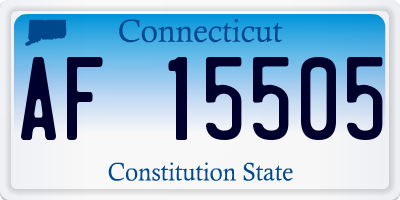 CT license plate AF15505