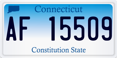 CT license plate AF15509