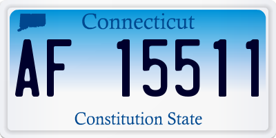 CT license plate AF15511
