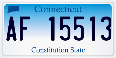 CT license plate AF15513