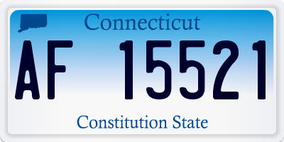 CT license plate AF15521