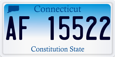 CT license plate AF15522