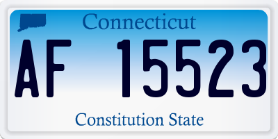 CT license plate AF15523
