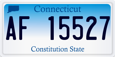 CT license plate AF15527
