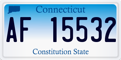 CT license plate AF15532