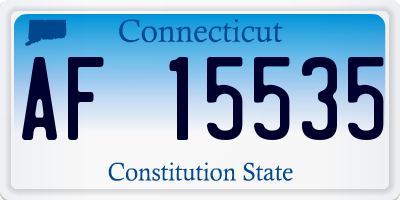 CT license plate AF15535