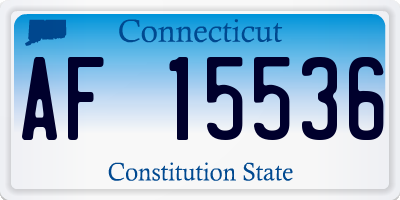 CT license plate AF15536