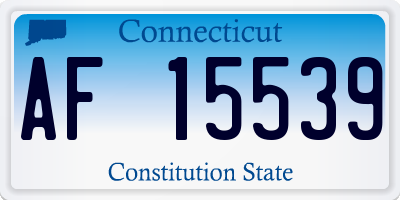 CT license plate AF15539