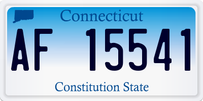 CT license plate AF15541