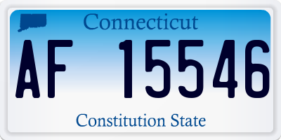 CT license plate AF15546