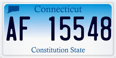 CT license plate AF15548