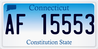 CT license plate AF15553