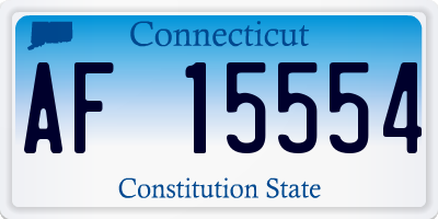 CT license plate AF15554