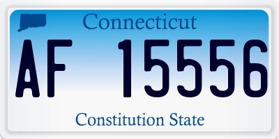 CT license plate AF15556