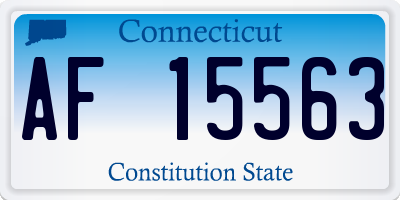 CT license plate AF15563