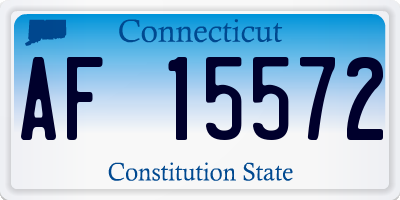 CT license plate AF15572