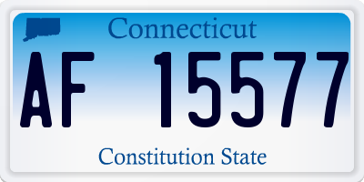 CT license plate AF15577