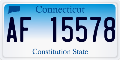 CT license plate AF15578
