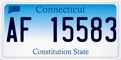 CT license plate AF15583