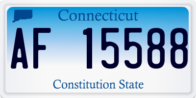 CT license plate AF15588