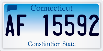 CT license plate AF15592